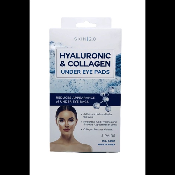 Skin 2.0 Eye Pads Collagen & Hyaluronic 5 pairs Cruelty Free  & Vegan Formula - Picture 5 of 5